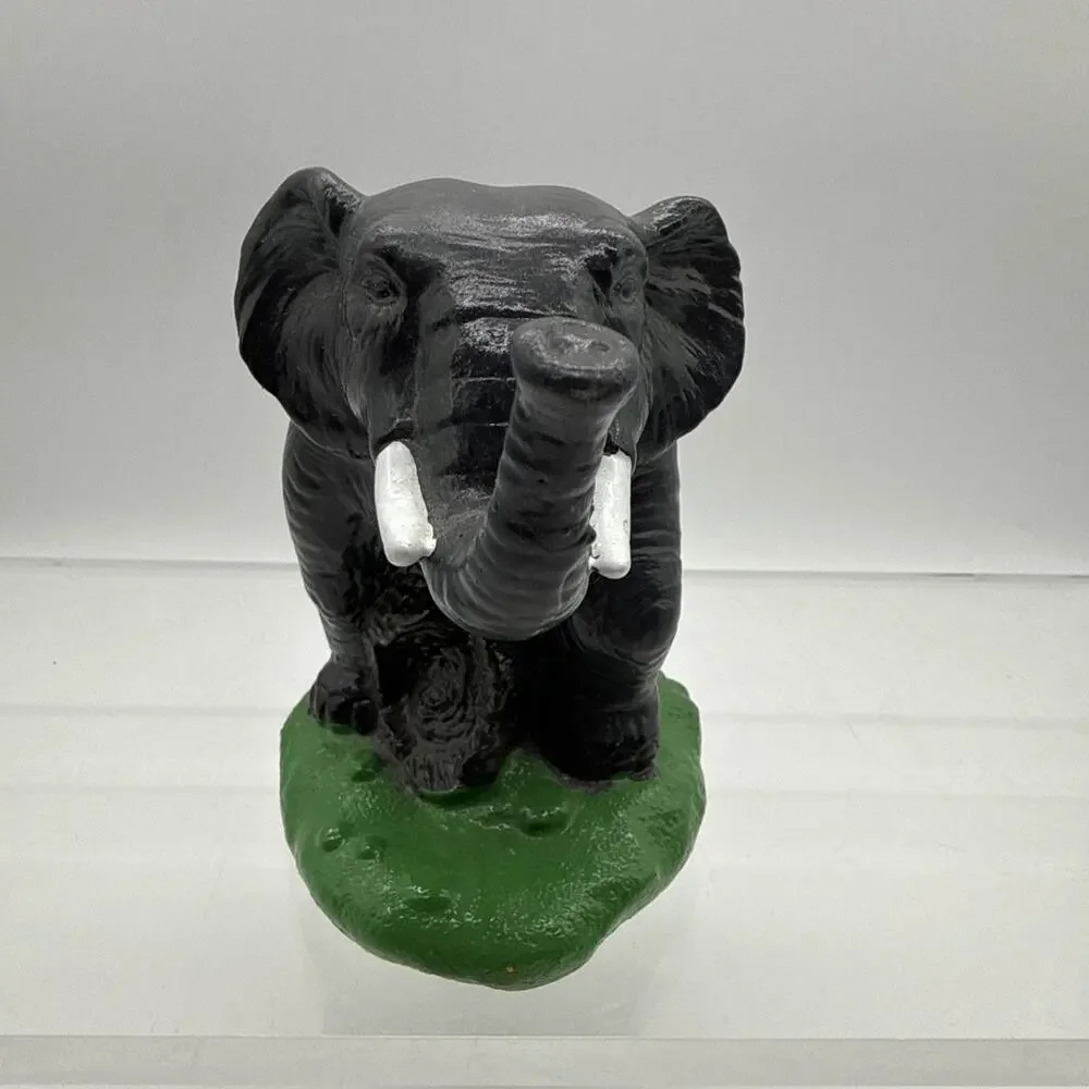 Blow Mold Plastic Elephant Bank Figure Toy Small World Importing 1989
